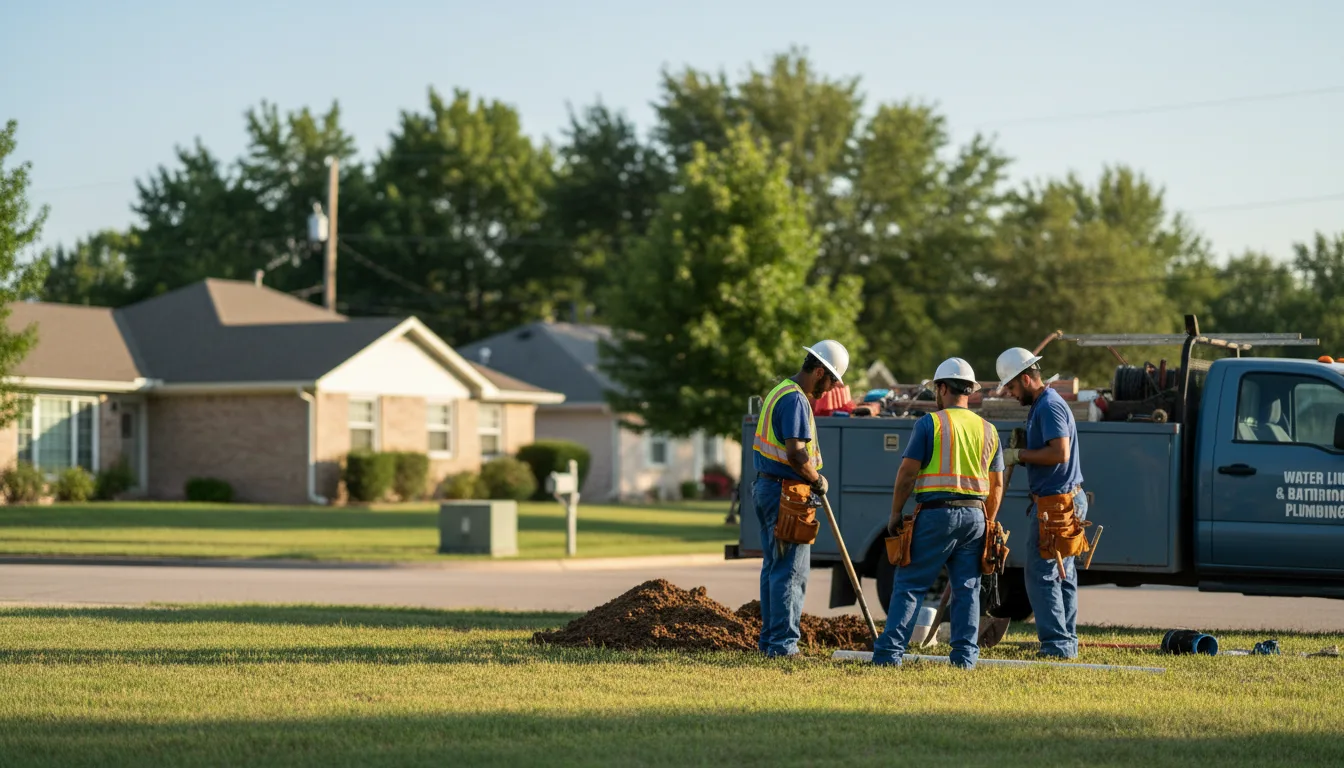 Residential water line and bathroom plumbing service in Harrell, AR